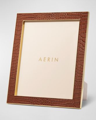 Aerin Classic Croc Leather Photo Frame, 8 x 10