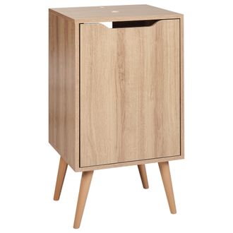 Beliani Beliani - Mueble Para Lavabo 45 X 80 Cm Almacenaje De Ba&ntilde;o Con Estantes Mdp Marr&oacute;n Claro Junin