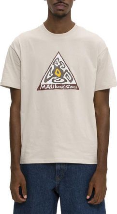 Maui and Sons Infinity Triangle Graphic Print Cotton T-Shirt in Cement at Nordstrom, Size X-Large