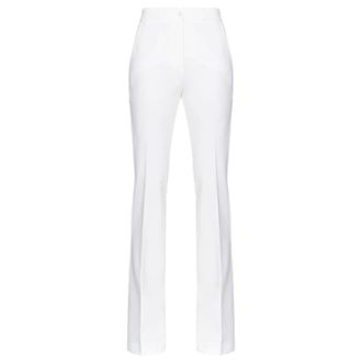 Pinko Stylish Trousers for Women - female - PINKO - Wide Trousers - White - M - Trousers