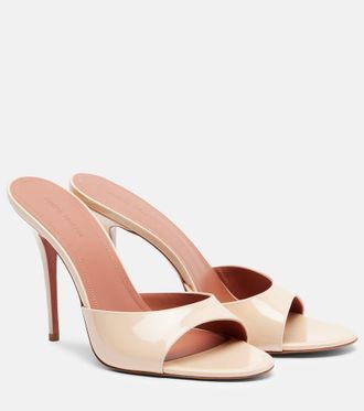 Amina Muaddi Elodie 105 patent leather mules