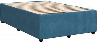 vidaXL Estructura De Cama Terciopelo Azul Oscuro 120x190 Cm Vidaxl