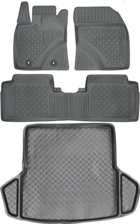 OEM Juego De Alfombrillas Para Coche Y Maletero Para Toyota Avensis Iii Kombi (2009-2018)
