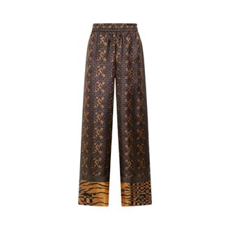Pierre-Louis Mascia Wide Trousers, female, Brown, Size: XS Aloe Palazzo Trousers