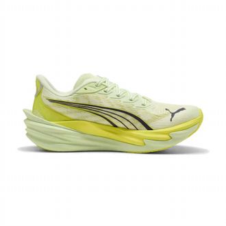 Puma Womens Deviate Nitro 4 Running Shoes In Apple Spritz-Lux Lime