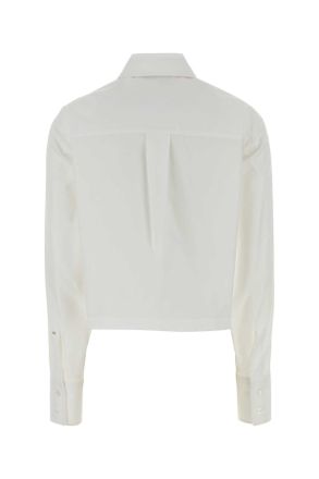 Sportmax 2612111031600 001 Bianco Ottico Exterior: Cotton Camicie Shirt