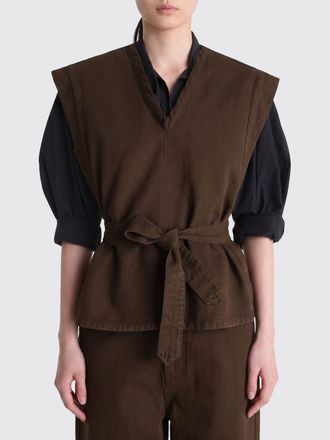 Christophe Lemaire Top smanicato in twill di cotone