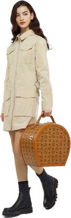 MCM Hat Box in Visetos in Cognac at Nordstrom, Size Medium