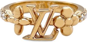 Louis Vuitton Metal Rhinestone Band Ring (Pre-Owned)