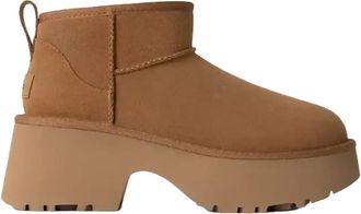 UGG Womens Classic Ultra Mini New Heights Boot In Chestnut Suede