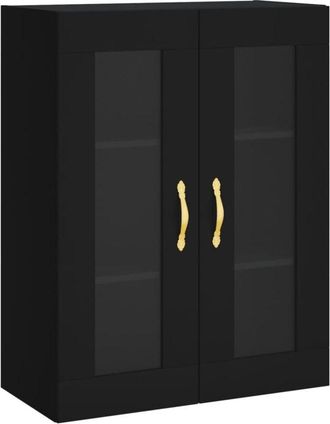 vidaXL Wall Mounted Cabinet Black 69.5x34x90 cm Vidaxl
