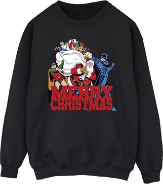 DC Comics DC Comics Heren Batman Vrolijk Kerstfeest Comic Sweatshirt (Zwart)