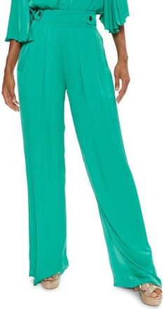 Ramy Brook Leanna Wide Leg Pants in Sea Green at Nordstrom Rack, Size 10