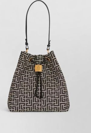 Balmain sync monogram bucket bag chain strap