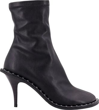 Stella McCartney Schoenen, Dames, Zwart, 37 EU, Syder Square-Toe Enkellaarsjes