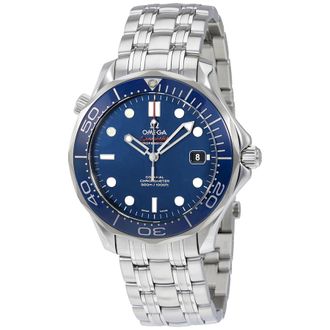 Omega Pre-owned Omega Seamaster Automatic Chronometer Blue Dial Mens Watch 212.30.41.20.03.001