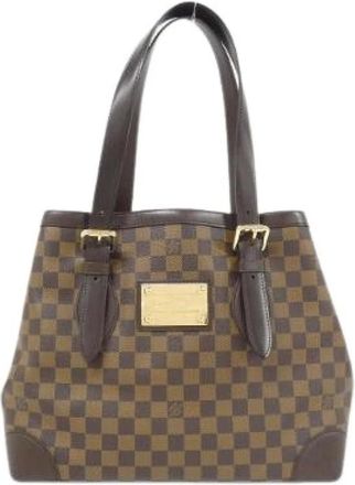 Louis Vuitton Pre-owned Handbags, female, Brown, Size: ONE SIZE Pre-owned Hampstead Damier Tote Bag
