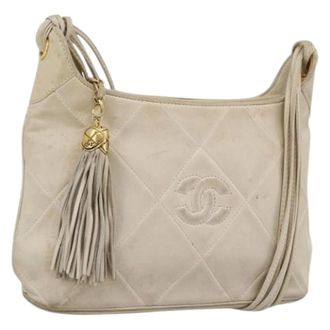 Chanel Pre-owned Shoulder Bags, female, Beige, Size: ONE SIZE Pre-owned Vintage Shoulder Bag