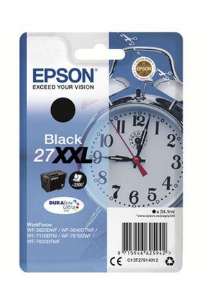 Epson Singlepack Black 27xxl Durabrite Ultra Ink