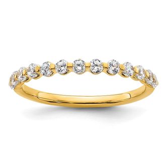 Diamond2Deal 14k Gold Lab Grown Diamond Wedding Band Ring 1/2Ct Clarity- VS Color- D-E
