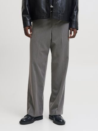 Jack & Jones Anzughose JACK & JONES JPSTBILL TOBY CHINO NOOS, Herren, Gr. 28, L&auml;nge 32, grau melange, Web, Obermaterial: 82% Polyester, 16% Viskose, 2% Elasthan, m