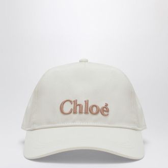 Chlo&eacute; White baseball cap with logo embroidery