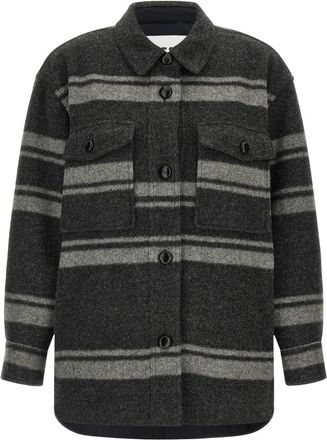 Isabel Marant Harveli Shirt - Dames - Zomerjassen - Grijs - S - Wol - Jassen