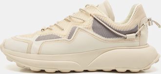 Stuart Weitzman Beige Leather And Knit Fabric Sw 1 Sneakers