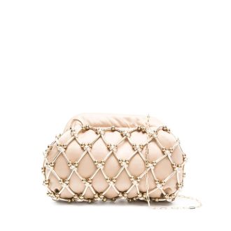 Rosantica Beaded Satin Clutch