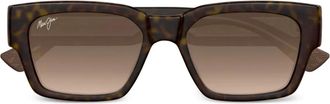 Maui Jim Occhiali da sole squadrati Kenui tartarugati - Marrone