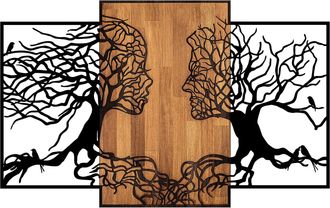Asir Group LLC Accesorio Decorativo De Pared De Madera Accessory Negro Nuez