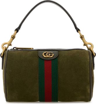 Gucci Olive Green Suede Mini Ophidia Handbag