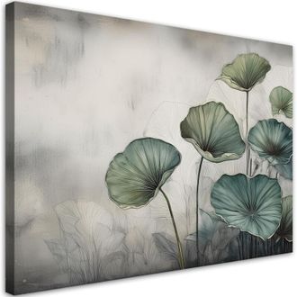 Artgeist Artgeist - Quadro su tela, Foglie verdi - 90x60