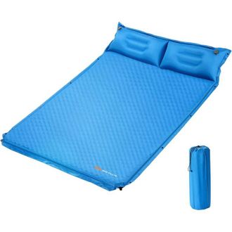 Costway Costway Colch&oacute;n Para Acampar Con Almohada Colchoneta Autoinflable Para 2 Personas Colch&oacute;n Doble En Espuma Para Camping Senderismo Vacaciones (verde)