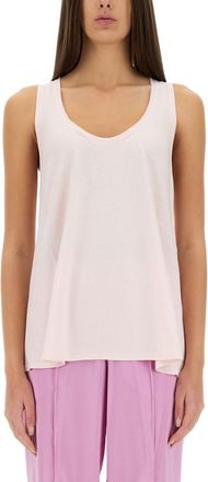 Tom Ford Light Pink Solid Scoop Neck Top