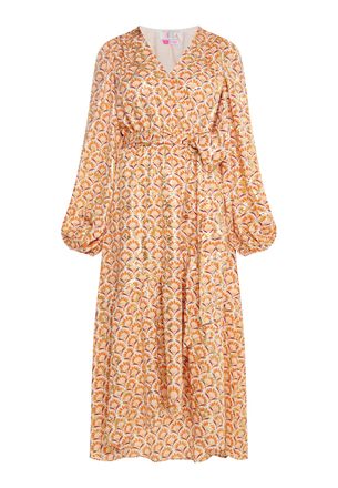 Izia Maxi-jurk met print Dames Wol Wit Veelkleurig