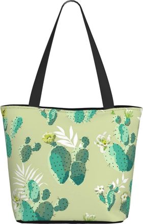 AOOEDM Flowering-Cactus Ladies Shopping Bag 13x11x7in.The Perfect ValentineS Day Gift.It Is The Best ValentineS Day Gift For Mom, Daughter, Wife,Etc