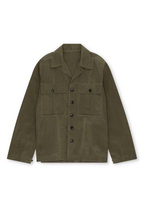 Fortela Solomon Cotton Cerato Overshirt in Sage at Nordstrom, Size 52 Eu