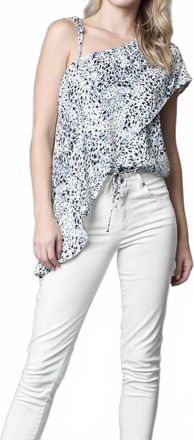 Lola & Sophie Asymmetrical Top In Navy