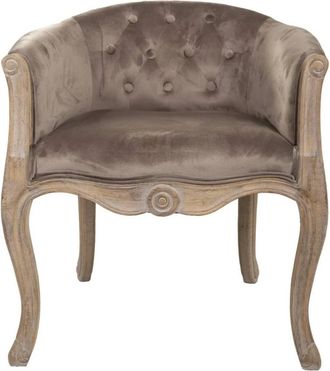 Wanderlust Deco Butaca de madera tapizada 61 x 61 x 71h cm