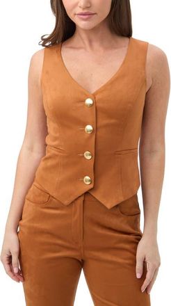 Trina Turk Kofi 2 Faux Suede Vest in Amber at Nordstrom, Size 10