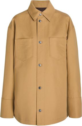 ARMARIUM Tiberio Suede-trimmed Cotton Jacket - Camel - 42 (UK10 / S)