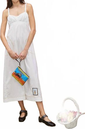 Alemais Katerina Cotton Poplin Midi Dress In Cream