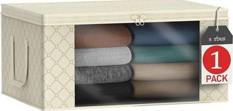 Sorbus Foldable Storage Organizer Bag With Window & Handles