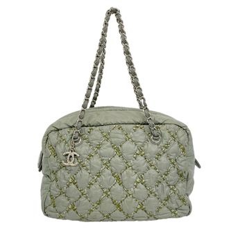 Chanel Green Nylon Tote Bag (Pre-Owned)