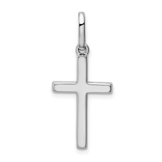 Diamond2Deal 14k White Gold Hollow Cross Pendant