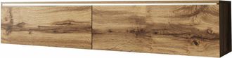 Mirjan24 Mobilier1 - Mueble Tv Sarasota 120, Roble Wotan, N&uacute;mero De Puertas: 0, N&uacute;mero De Cajones: 0, 140x30x33cm, Led