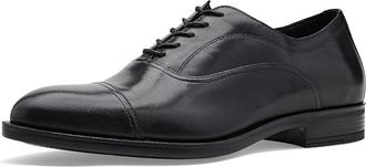 Johnston & Murphy Conlin Cap Toe Mens Shoes Black Full Grain : 10.5 M (D), Full Grain leather