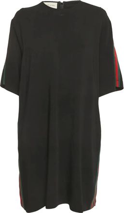 Gucci Abito corto con dettaglio a righe - Nero