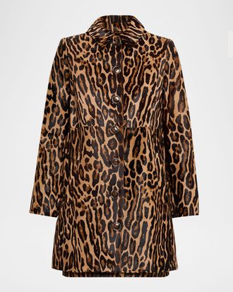 Veronica Beard Shelley Calf Hair Dickey Coat